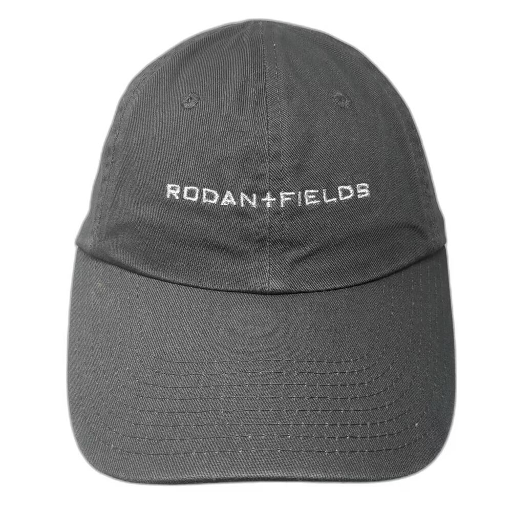 Rodan + Fields Baseball Cap Gray White OS 10 Year Anniversary Slideback Hat